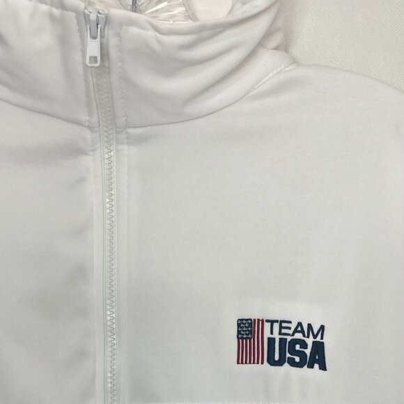 Team USA Olympic Committee Full Zip Jacket XL White Made In USA - Picture 6 of 10